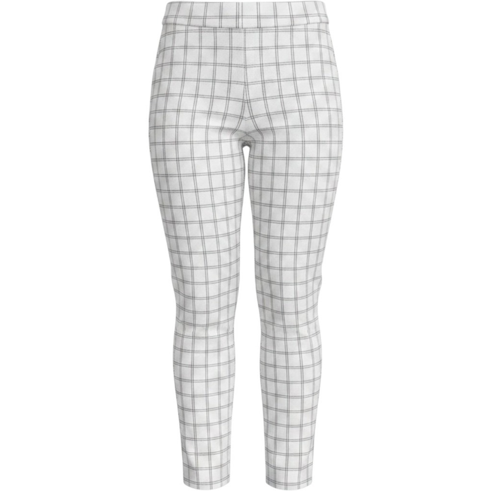 Old Navy Pixie Skinny High Rise Pants Bundle 10 White Plaid Burgundy Brown 3pk - Picture 1 of 9